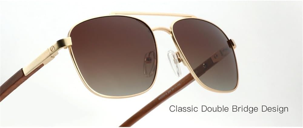 Wood Polarized Sunglasses for Men UV Protection Fishing Driving Shade Sun Glasses