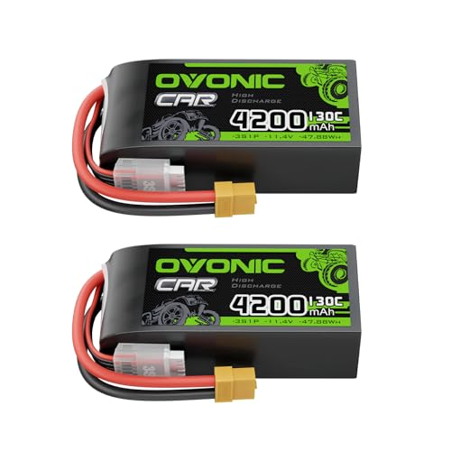 OVONIC 3S LiPo Battery 4200mAh 11.1V 130C RC Battery with XT60 Connector