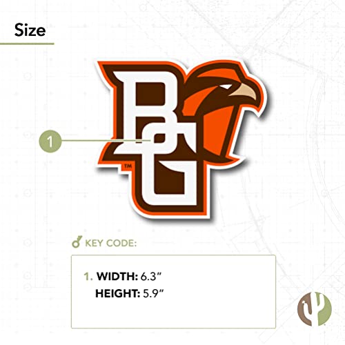 Calcomanía de vinilo de BGSU Falcons pegatina resistente para coche y portátil de Bowling Green 4