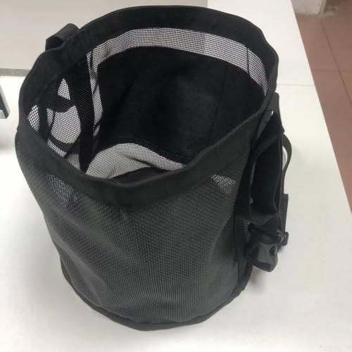 Sac à foin pour cheval avec maille d'alimentation lente, sac d'alimentation en nylon respirant, mangeoire style muselière avec sangle de cou réglable pour bétail, mouton, équipement de voyage pour – vue 8