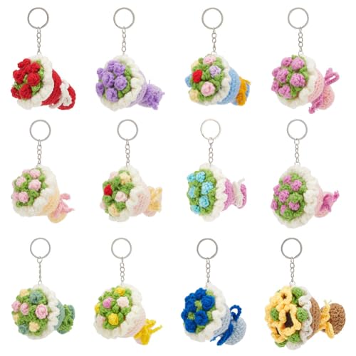 Porte-clés en crochet fini idée cadeau décoration sac et voiture