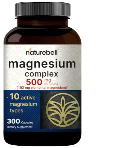 Magnesium Complex 500mg, 300 Capsules | 10-in...