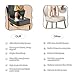 Toddler Booster Seat for Dining Table,Booster Seat for Kitchen Chair with Extended Straps,2PCS Portable with Safety Buckles,Suitable for Kids Aged 3-12 in Restaurants