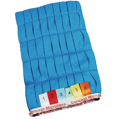 Gant vitre microfibre bleu 26x14cm Concept Microfibre pour traces doigts miroir baie vitree