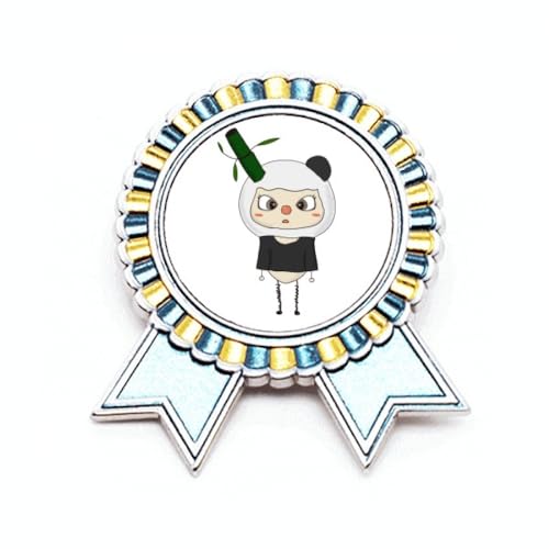 Broche panda en métal taille M au fini soigné et détails précis