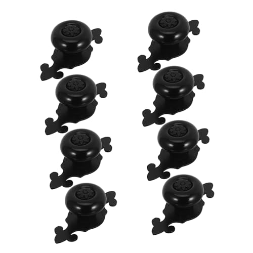 Holibanna 8個ビンテージシングルホール取っ手 黒 引き出し用ノブ レトロ家具ハンドル キッチンキャビネット ドレッサー クローゼット用 ねじ