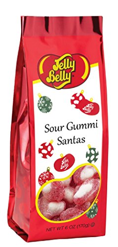 Jelly Belly Sour Gummi Santas 2 Gift Bags 6 Oz - Gluten Free Gummy Candy Certified Kosher