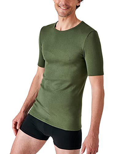 Damart - T-shirt pour Homme, Manches Courtes, Col Rond - Thermolactyl Haut Thermique, Maille Interlock - Degré de...