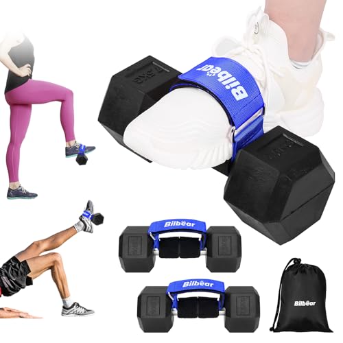 2 pezzi Tibialis Trainer per allenamento della forza delle gambe, poggiapiedi regolabile per sollevamento dell'anca, peso della caviglia per esercizi di sollevamento delle gambe (blu)