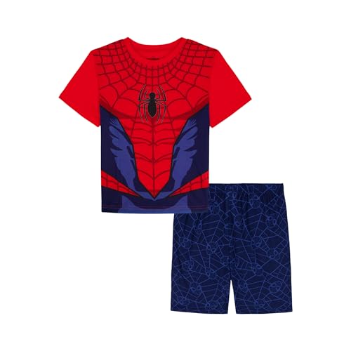 Marvel Boys 2-Piece Loose-fit Pajama Set Soft & Cute for Kids SPIDER COSPLAY 8
