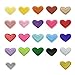 Zeayebsr 22 Toppe Termoadesive Mini Toppe Termoadesive Jeans Adesive Patch Cuore per Abbellimenti e Riparazioni di Indumenti（colore multiplo）
