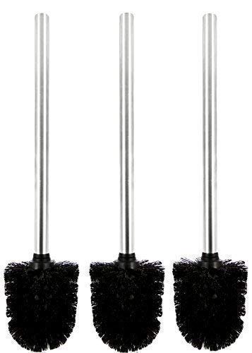 Set Scopino WC Toilette,3 Pezzi, Nero