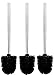Produktbild Druline WCBSES  Toilettenbürste, Edelstahl, silber/schwarz, 36.0 x 8.0 x 36.0 cm, 3er Pack