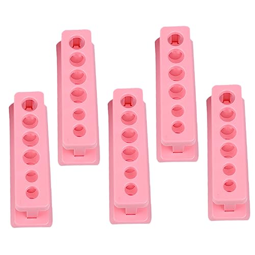 SOLUSTRE 5 Piezas Gradilla tubos de tiro soportes soporte para tubos dispensador equipo frasco estante para tubos de ensayo estante de almacenamiento de plástico estante de tubo abdominales