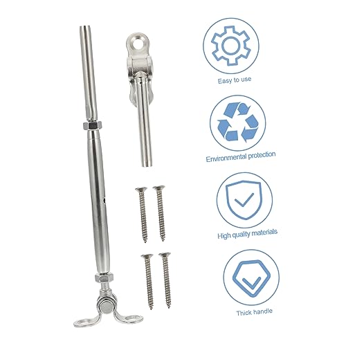 Cable Railing Crimp Toggle Turnbuckle Kit para cable de acero 3/16 pulgadas miniatura 4
