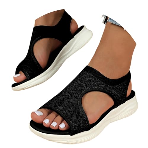 Sandalen Damen Breite Füße Orthopädische Sandalen Sommer Bequem Wassersandalen Barfuss Flach Sandaletten Sport- & Outdoorsandalen Frauen