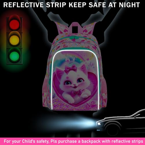 Image of 16 inch Backpack for Girls Boys 4-8, 3Pcs Kids Bookbag Set with Lunch Box, School Bag for Preschool Kindergarten