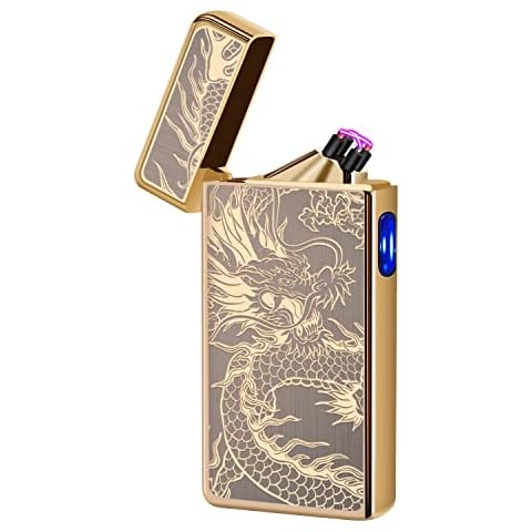 Cool Gold Dragon USB Rechargeable Lighter Cover