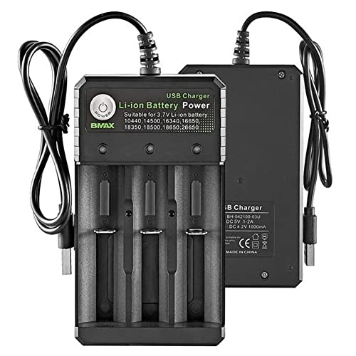Li-ion 18650 Smart USB Battery Charger 3 Slots for More Lithium Batteries Accessory