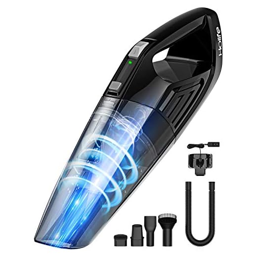 Holife Aspiradora de Mano Sin Cable 5.5Kpa, 5 Formas de Usar Accesorios de Aspiradoras de Mano, húmeda y Seca Aspiradora, Filtro HEPA Lavable, Aspirador de Mano para Casa, Coche, Pelo de Mascotas
