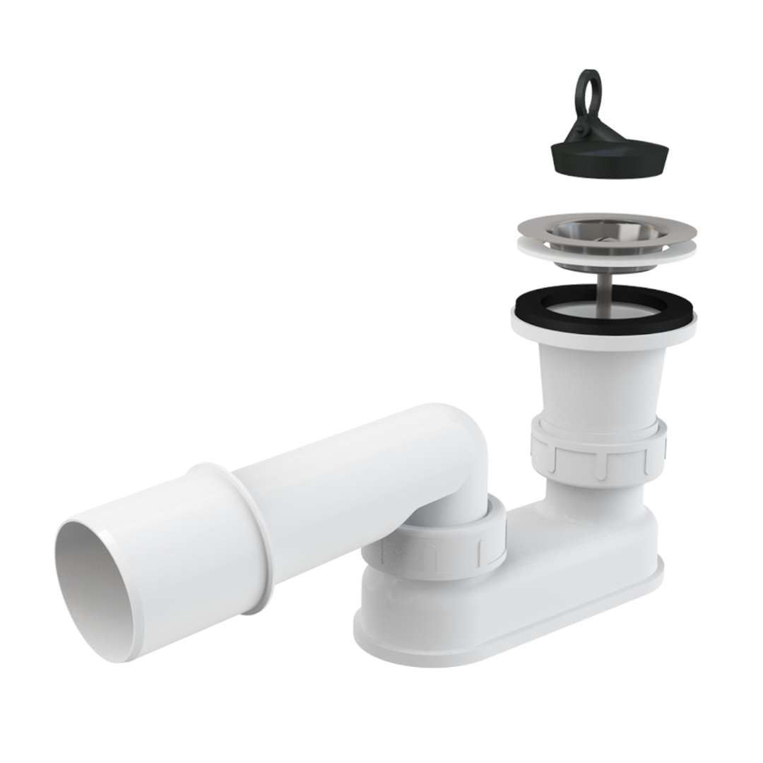 Drain Fitting for Shower Tray DN 50 Odour Trap Siphon Syphon Shower Garnitu