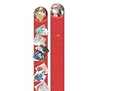 Sync'T Christmas Card Holder | Traditional Design Santa Claus | Red & Gold Santa Festive Designs | Great For Xmas, Hanging Wall, Gift, Home & Office Decoration - Holds 56 Cards Total (Set of 2)