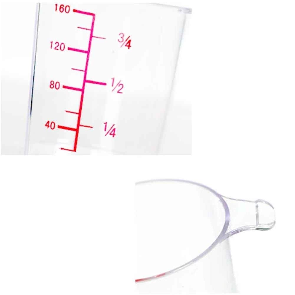 Autocollant Mural Tasse à mesurer-Tool, Cuiseur à Riz Universel, Tasse à mesurer en Plastique, 160 ML avec poignée à Trois échelles (Couleur : 1) (1)