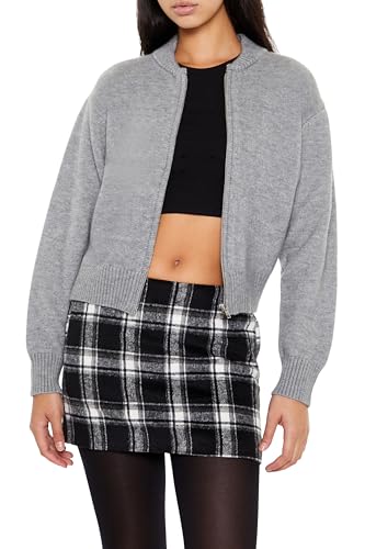 Forever 21 Women's Zip-up Bomber Sweater