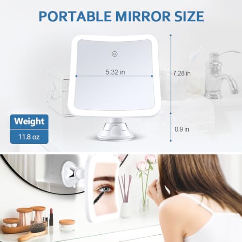 image for PIMPLEGO Magnifying Mirror with Light 30x, Lighted Makeup Mirror with 