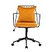 Wahson Bürostuhl Schreibtischstuhl mit Dickem Kissen Drehstuhl höhenverstellbar Computerstuhl Aufgabenstuhl für Home Office/Arbeitszimmer (Gelb)