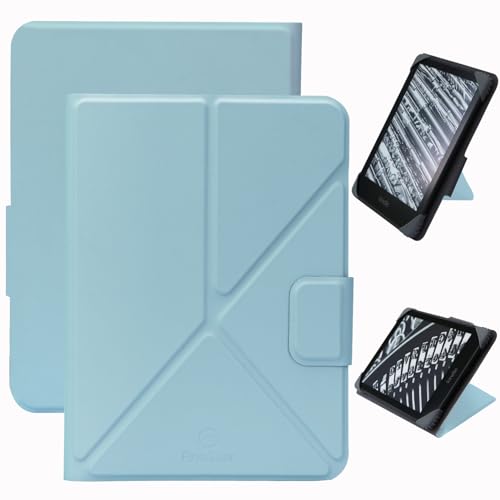 Funda Universal para 7'' Kindle Colorsoft Signature Edition 2024/7'' Paperwhite 2024/6.8'' Paperwhite 2021, Suave Cuero PU Cubierta de Folio   Azul