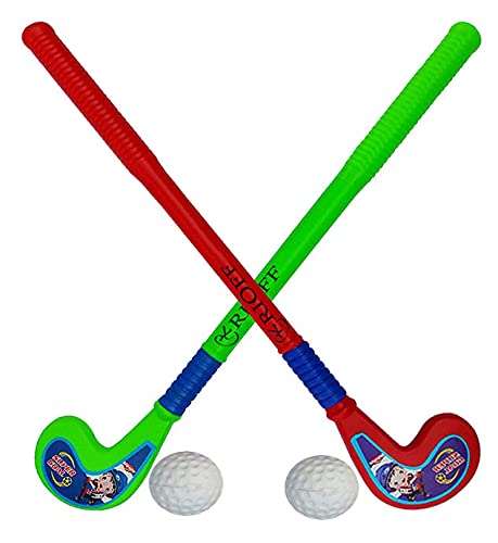 Plastic Hockey Stick for Kids 2 Hockey 2 Ball Boy and Girl Set of 2