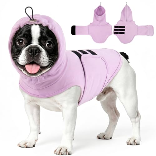 Image of MIGOHI Dog Anxiety Vest | Calming Vest for Dogs Vet Visit,Durable Separation Anxiety Jacket for Dogs,Stress Relief Dog Anxiety Shirt Wrap to Stop Panting & Hiding,Fireworks,Lightning,Purple,M