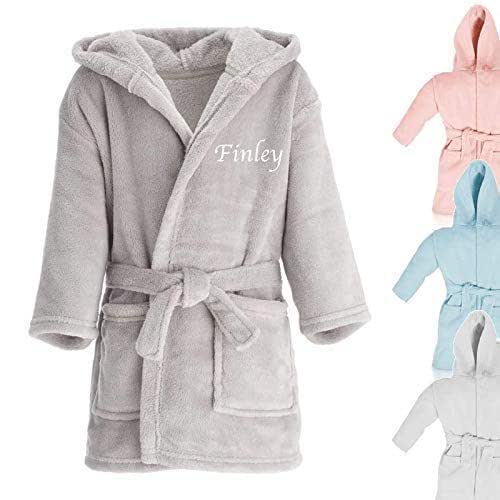 Personalised Name Children's Dressing Gown Nightwear Baby Gifts