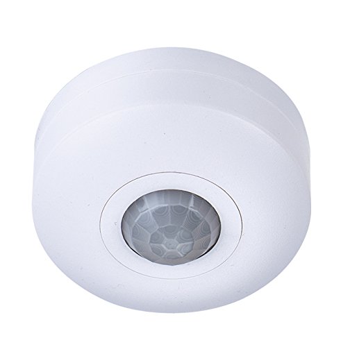 ZEYUN Rilevatore di movimento Rilevatore PIR a soffitto a infrarossi, angolo di copertura 360 °, portata 6 m