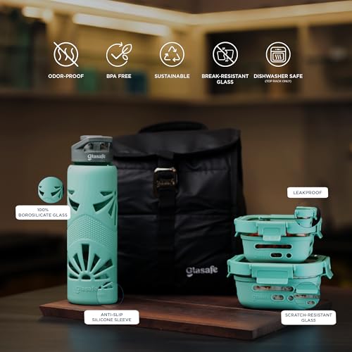 Image of GLASAFE Glass Lunch Kit (Mellow Mist, Snack Kit)