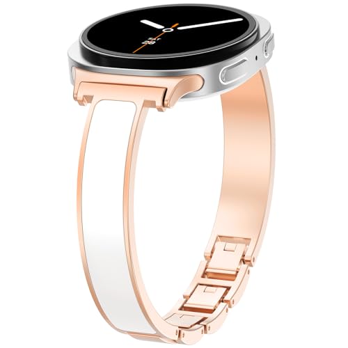 Image of WINGLE Slim Bands for Galaxy Watch 8 Band Samsung Galaxy Watch 8 Classic Band 40mm 44mm 46mm Women, Jewelry Dressy Bracelet Thin Metal Strap Designer Luxury Bangle for Galaxy Watch8 / 8 Classic
