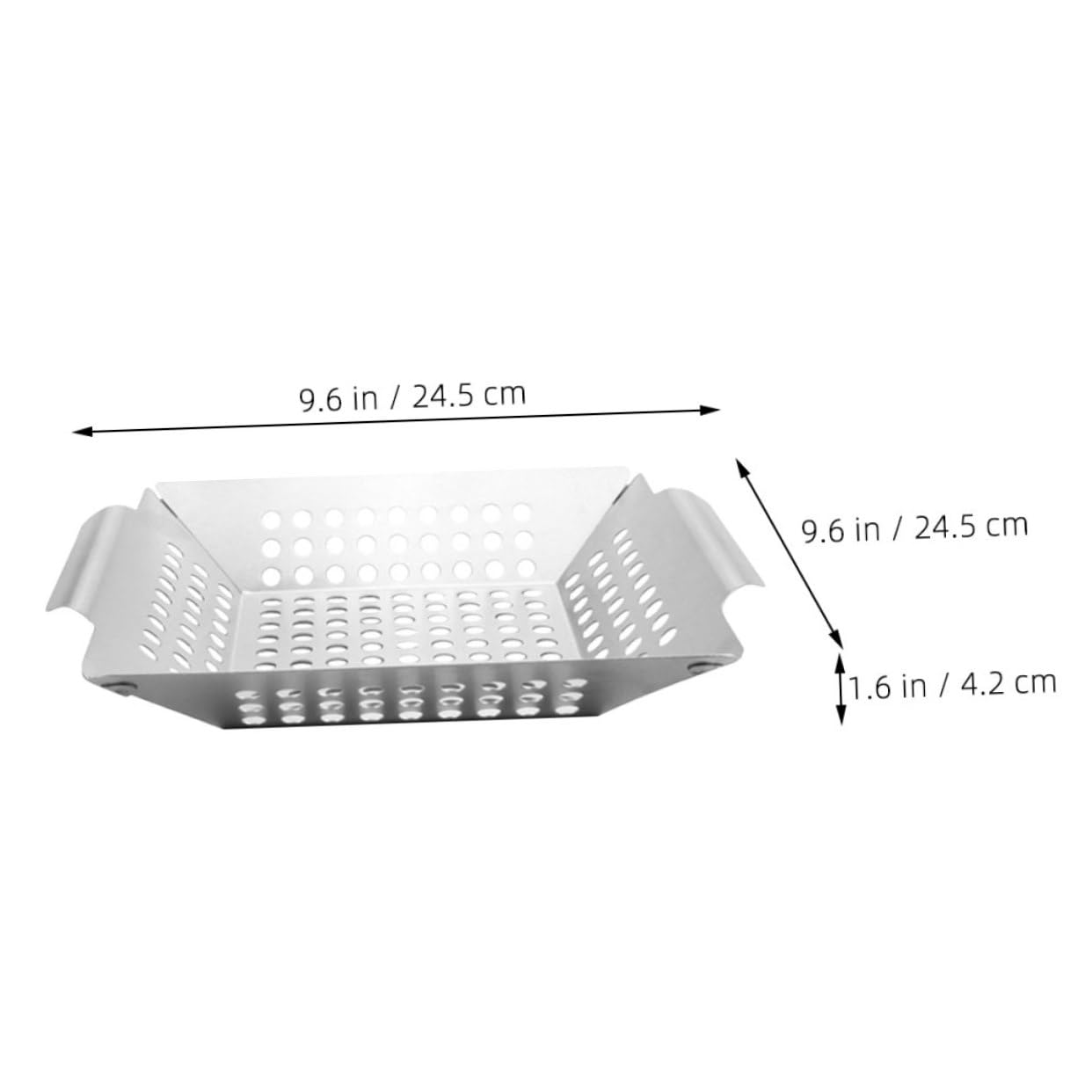 HANABASS Stainless Steel Grill Pan Grilling Basket BBQ Tray for Grilling Grill Pan Alternative