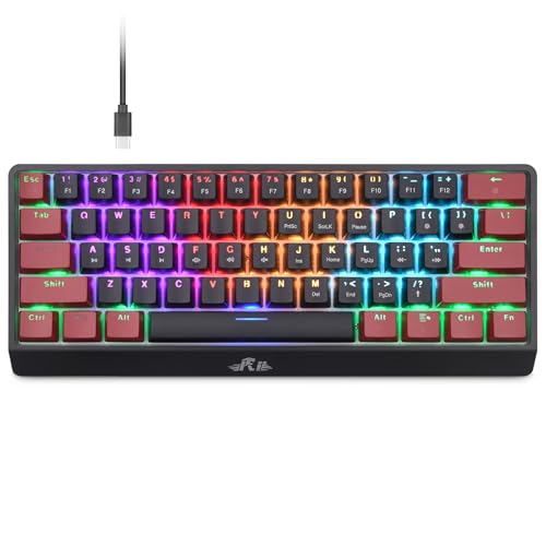 Teclado mecánico gamer Rii RK806 60% USB-C