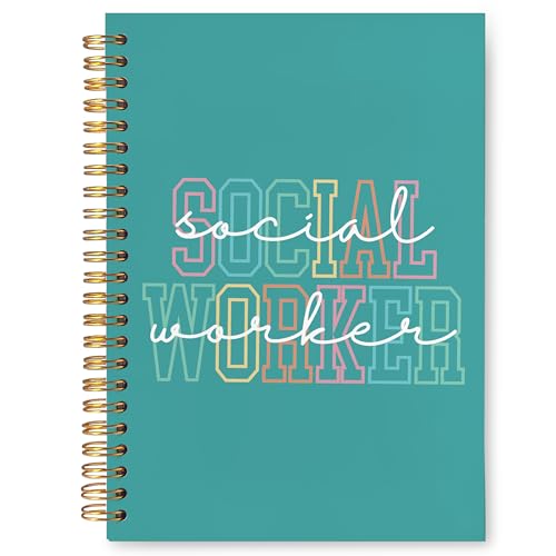 VIIJJUE Social Worker Gifts Journal, Social Worker Notebook, School Social Worker Must Haves, Social Worker Gifts for Women, Social Worker Office Decor, Hardcover Spiral Notebook 5.5x8.3 Inch
