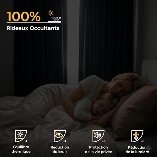 Rideau occultant thermique isolant anti froid chaleur crème 140x245 cm - 3