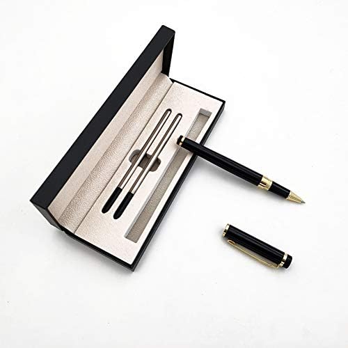 Accod Metal Ballpoint Pen Business Rollerball Pen Signature Pen with Two 0.5MM Black Universal Pen Refills,Gift Pen for Colleagues and Family,Gift Boxed (Blue)