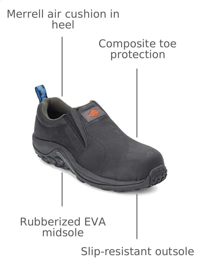 Image of Merrell Men's Jungle Moc Leather Comp Toe Work Construction Shoe
