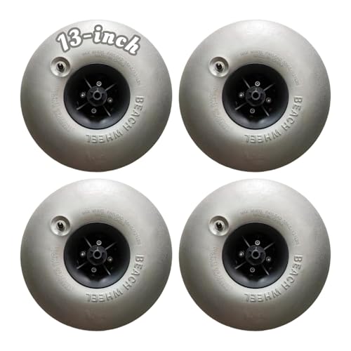CRESTWALKER 13‘’ Balloon Wheels (4 Pack), Beach Wheels for Soft Sand, Big Fat Tires