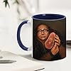 Danny De Vito and Beloved ham Art, Rum Ham Mug, Gift for Birthday, Christmas, for Men, Coffee, Tea Mug 11oz Inside Coloured Ceramic Mug. (Navy Blue) #2