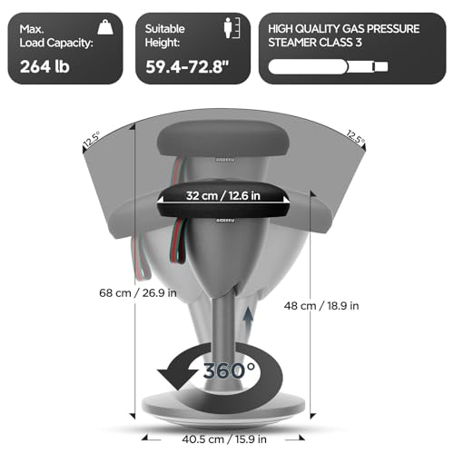 Image of Wobble Stool Standing Desk Stool, Height Adjustable 19-27 inch, Encourage Good Posture, Non-Slip Base, Ergonomic Standing Desk Chair for Office and Classrooms
