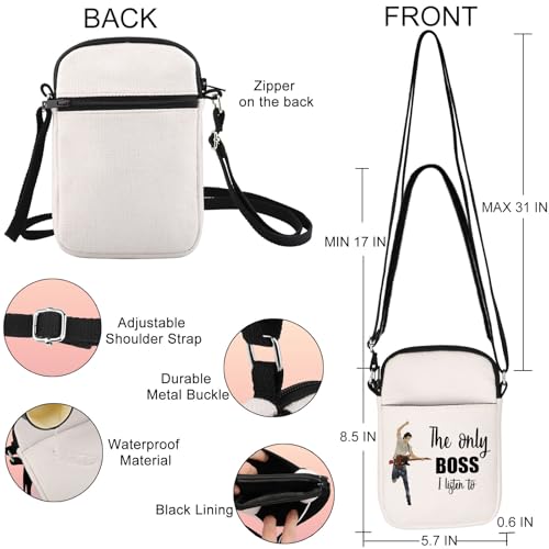 JNIAP Singer Fans Crossbody Bag Rock Music Lover Gifts The Only Boss I Listen To Music Album Crossbody Handbags2