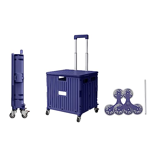 Carrito de la compra plegable con freno, carrito telescópico portátil para facilitar el movimiento y el transporte en varios ajustes