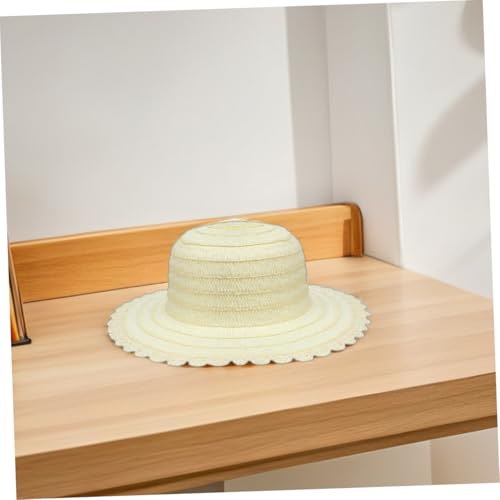 4Pcs Blank Straw Hats for Creative Painting Caps for Boys DIY Summer Sun Protection for Beach Farm Activities Engaging Crafting Fun Beige4