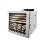 TIMDU 食品乾燥機 ドライフルーツ 68 層 110V 可視窓 フード ドライヤー 智能温度制御 30-90℃ 野菜と果物の肉脱水機までの 乾燥 智能温度制御 業務用 家庭用 食品グレード304 ステンレス鋼 レシピ本付き (10層 [1000W 30-90℃],シルバー)